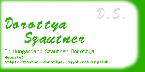 dorottya szautner business card